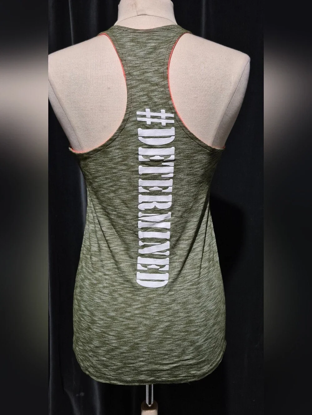 Motivational Olive Green Racerback Tank Top
